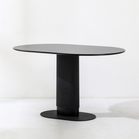 STÓŁ OWALNY Maxim Intesi 120x70 czarny MDF METAL DO JADALNI KUCHNI LOKALU STÓŁ OWALNY Maxim Intesi 120x70 czarny MDF METAL DO JADALNI KUCHNI LOKALU