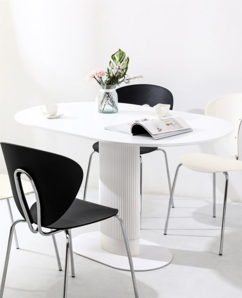 STÓŁ OWALNY Maxim Intesi 120x70 czarny MDF METAL DO JADALNI KUCHNI LOKALU STÓŁ OWALNY Maxim Intesi 120x70 czarny MDF METAL DO JADALNI KUCHNI LOKALU