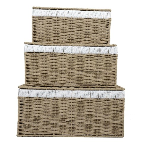 Intesi Zestaw 3 koszy Trunk naturalne Intesi Zestaw 3 koszy Trunk naturalne