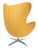 FOTEL OBROTOWY Z FUNKCJĄ BUJANIA EGG SZEROKI King Home musztardowy.13 - wełna, podstawa stal DEKORACYJNY SUWAK Z TYŁU OPARCIA FOTEL OBROTOWY Z FUNKCJĄ BUJANIA EGG SZEROKI King Home musztardowy.13 - wełna, podstawa stal DEKORACYJNY SUWAK Z TYŁU OPARCIA