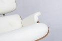 FOTEL BIUROWY Z PODNÓŻKIEM OBROTOWY LOUNGE VA PREMIUM BIAŁY SKÓRA NATURALNA / DREWNO GIĘTE ORZECH King Home FOTEL BIUROWY Z PODNÓŻKIEM OBROTOWY LOUNGE VA PREMIUM BIAŁY SKÓRA NATURALNA / DREWNO GIĘTE ORZECH King Home