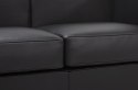 King Home Sofa trzyosobowa SOFT LC2 czarna - włoska skóra naturalna, metal