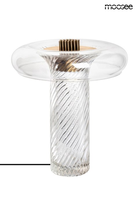 LAMPA STOŁOWA NOCNA BIURKOWA LED ICAR szkło PRZEZROCZYSTE stal ZŁOTA Moosee MOOSEE LAMPA STOŁOWA NOCNA BIURKOWA LED ICAR szkło PRZEZROCZYSTE stal ZŁOTA Moosee MOOSEE