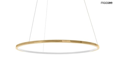 LAMPA WISZĄCA LED RING SLIM 80 Z PILOTEM MOŻLIWOŚĆ ŚCIEMNIANIA ZŁOTA - STAL Moosee MOOSEE LAMPA WISZĄCA LED RING SLIM 80 Z PILOTEM MOŻLIWOŚĆ ŚCIEMNIANIA ZŁOTA - STAL Moosee MOOSEE
