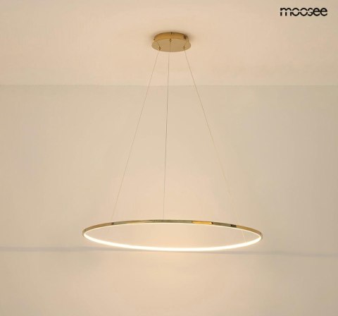 LAMPA WISZĄCA LED RING SLIM 80 Z PILOTEM MOŻLIWOŚĆ ŚCIEMNIANIA ZŁOTA - STAL Moosee MOOSEE LAMPA WISZĄCA LED RING SLIM 80 Z PILOTEM MOŻLIWOŚĆ ŚCIEMNIANIA ZŁOTA - STAL Moosee MOOSEE