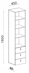 REGAŁREGAŁ MŁODZIEŻOWY Z SZUFLADAMI I PÓŁKAMI PLANET System PL6 Meblar - Biały Lux / Dąb / Morski PŁYTA LAMINOWANA OBRZEŻA ABS REGAŁREGAŁ MŁODZIEŻOWY Z SZUFLADAMI I PÓŁKAMI PLANET System PL6 Meblar - Biały Lux / Dąb / Morski PŁYTA LAMINOWANA OBRZEŻA ABS