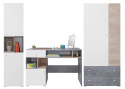 REGAŁ Z PÓŁKAMI SZUFLADAMI MŁODZIEŻOWY SIGMA System SI7 Meblar - Beton / Biały Lux / Dąb z półkami PŁYTA LAMINOWANA OBRZEŻA ABS REGAŁ Z PÓŁKAMI SZUFLADAMI MŁODZIEŻOWY SIGMA System SI7 Meblar - Beton / Biały Lux / Dąb z półkami PŁYTA LAMINOWANA OBRZEŻA ABS