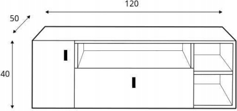 SZAFKA RTV STOJĄCA PLANET System PL10 Meblar - Czarny / Dąb / Beż - szafka pod telewizor - RTV PŁYTA LAMINOWANA OBRZEŻA RTV SZAFKA RTV STOJĄCA PLANET System PL10 Meblar - Czarny / Dąb / Beż - szafka pod telewizor - RTV PŁYTA LAMINOWANA OBRZEŻA RTV
