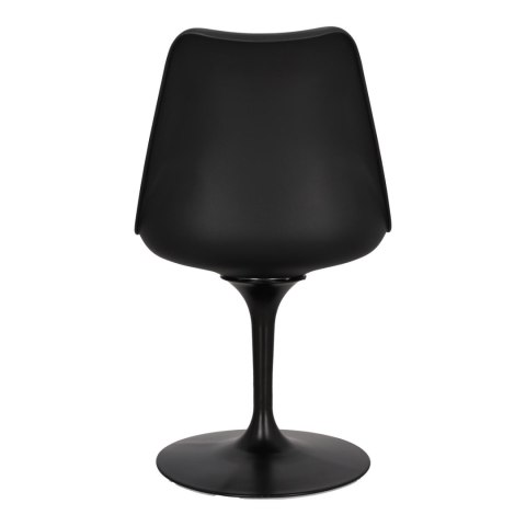 KRZESŁO TULIP BASIC Simplet czarne/czarna poduszka PODSTAWA I SIEDZISKO TWORZYWO JEDNA NOGA DO SALONU JADALNI KUCHNI KRZESŁO TULIP BASIC Simplet czarne/czarna poduszka PODSTAWA I SIEDZISKO TWORZYWO JEDNA NOGA DO SALONU JADALNI KUCHNI