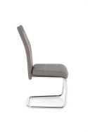 Halmar K349 krzesło na płozach popiel tkanina+ stal chrom Halmar K349 krzesło na płozach popiel tkanina+ stal chrom