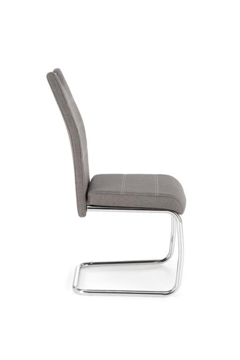 Halmar K349 krzesło na płozach popiel tkanina+ stal chrom Halmar K349 krzesło na płozach popiel tkanina+ stal chrom