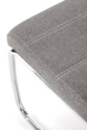 Halmar K349 krzesło na płozach popiel tkanina+ stal chrom Halmar K349 krzesło na płozach popiel tkanina+ stal chrom