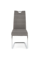 Halmar K349 krzesło na płozach popiel tkanina+ stal chrom Halmar K349 krzesło na płozach popiel tkanina+ stal chrom