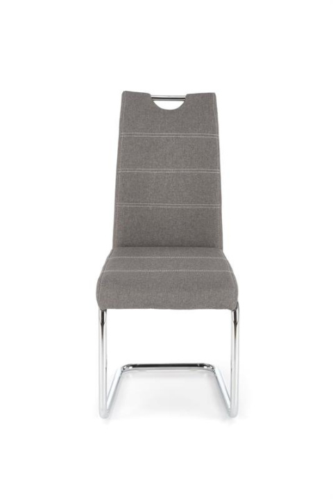 Halmar K349 krzesło na płozach popiel tkanina+ stal chrom Halmar K349 krzesło na płozach popiel tkanina+ stal chrom