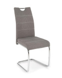 Halmar K349 krzesło na płozach popiel tkanina+ stal chrom Halmar K349 krzesło na płozach popiel tkanina+ stal chrom