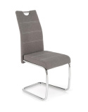 Halmar K349 krzesło na płozach popiel tkanina+ stal chrom Halmar K349 krzesło na płozach popiel tkanina+ stal chrom