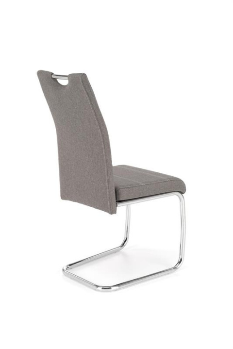 Halmar K349 krzesło na płozach popiel tkanina+ stal chrom Halmar K349 krzesło na płozach popiel tkanina+ stal chrom