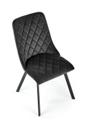 Halmar K450 krzesło do jadalni czarny tkanina velvet / stal malowana Halmar K450 krzesło do jadalni czarny tkanina velvet / stal malowana