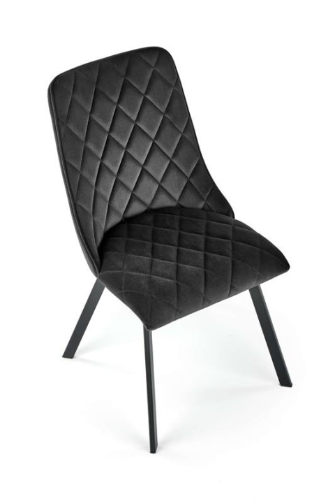 Halmar K450 krzesło do jadalni czarny tkanina velvet / stal malowana Halmar K450 krzesło do jadalni czarny tkanina velvet / stal malowana