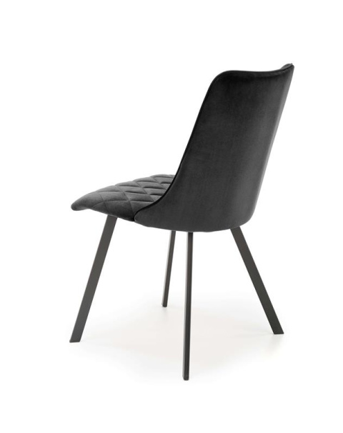 Halmar K450 krzesło do jadalni czarny tkanina velvet / stal malowana Halmar K450 krzesło do jadalni czarny tkanina velvet / stal malowana