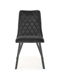 Halmar K450 krzesło do jadalni czarny tkanina velvet / stal malowana Halmar K450 krzesło do jadalni czarny tkanina velvet / stal malowana