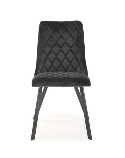 Halmar K450 krzesło do jadalni czarny tkanina velvet / stal malowana Halmar K450 krzesło do jadalni czarny tkanina velvet / stal malowana
