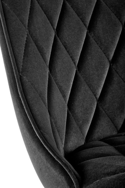 Halmar K450 krzesło do jadalni czarny tkanina velvet / stal malowana Halmar K450 krzesło do jadalni czarny tkanina velvet / stal malowana