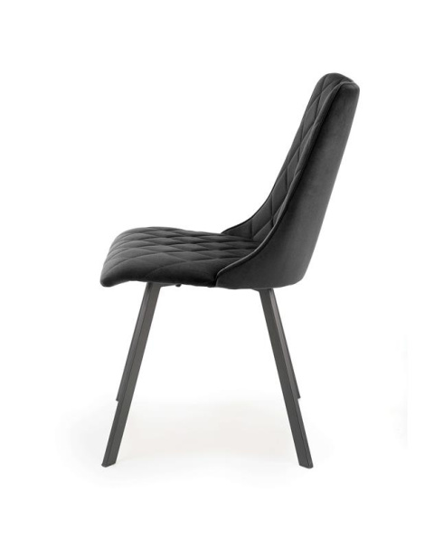 Halmar K450 krzesło do jadalni czarny tkanina velvet / stal malowana Halmar K450 krzesło do jadalni czarny tkanina velvet / stal malowana