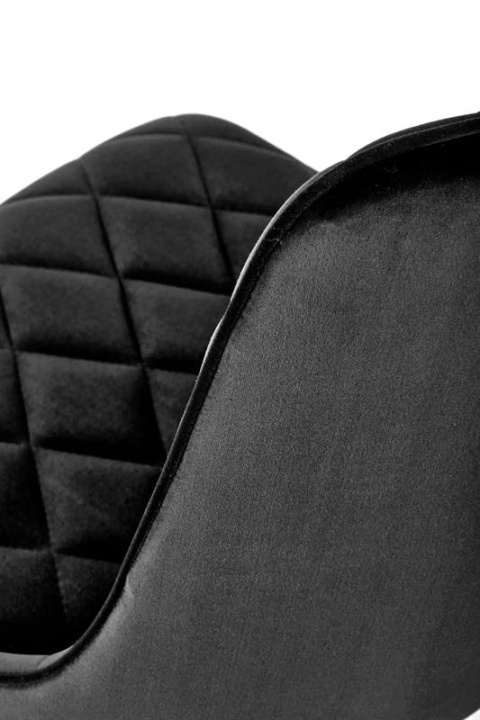 Halmar K450 krzesło do jadalni czarny tkanina velvet / stal malowana Halmar K450 krzesło do jadalni czarny tkanina velvet / stal malowana