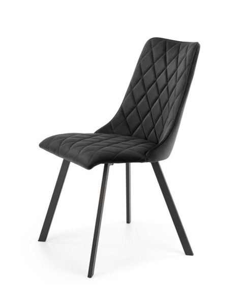 Halmar K450 krzesło do jadalni czarny tkanina velvet / stal malowana Halmar K450 krzesło do jadalni czarny tkanina velvet / stal malowana