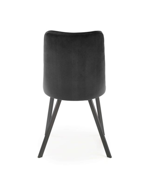 Halmar K450 krzesło do jadalni czarny tkanina velvet / stal malowana Halmar K450 krzesło do jadalni czarny tkanina velvet / stal malowana