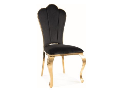 KRZESŁO QUEEN VELVET ZŁOTY STELAŻ/CZARNY BLUVEL 19 KRZESŁO QUEEN VELVET ZŁOTY STELAŻ/CZARNY BLUVEL 19