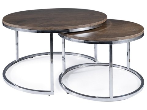 ŁAWA ATLANTA III ORZECH / CHROM FI80X45 FI60x40 (zestaw) ŁAWA ATLANTA III ORZECH / CHROM FI80X45 FI60x40 (zestaw)