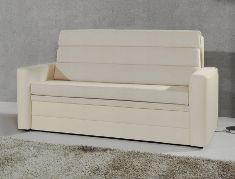 KANAPA Z FUNKCJĄ SPANIA SOFA ROZKŁADANA COCO Meblar - TAPICERKA TKANINA KREMOWA Z POJEMNIKIEM NA POŚCIEL DO SALONU DO POKOJU KANAPA Z FUNKCJĄ SPANIA SOFA ROZKŁADANA COCO Meblar - TAPICERKA TKANINA KREMOWA Z POJEMNIKIEM NA POŚCIEL DO SALONU DO POKOJU