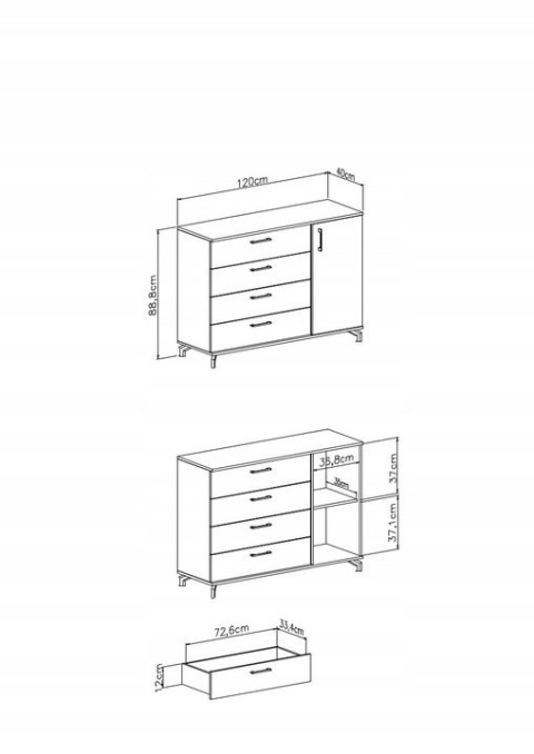 KOMODA MŁODZIEŻOWA Z SZUFLADAMI DRZWI MADISON System MD10 Meblar - czarny / dąb biszkoptowy PŁYTA LAMINOWANA OBRZEŻA ABS KOMODA MŁODZIEŻOWA Z SZUFLADAMI DRZWI MADISON System MD10 Meblar - czarny / dąb biszkoptowy PŁYTA LAMINOWANA OBRZEŻA ABS