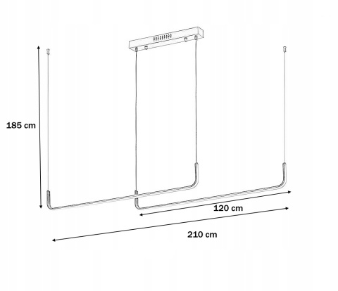 Moosee MOOSEE lampa wisząca SHAPE DUO 120 czarna aluminium minimalistyczna i nowoczesna Moosee MOOSEE lampa wisząca SHAPE DUO 120 czarna aluminium minimalistyczna i nowoczesna