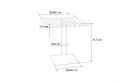 Od Ręki - Stół kwadratowy 80x80 Dąb Lancelot płyta laminowana+ PVC metalowy stelaż Od Ręki - Stół kwadratowy 80x80 Dąb Lancelot płyta laminowana+ PVC metalowy stelaż
