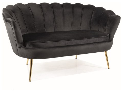 SOFA CAMELLIA 2 VELVET CZARNY BLUVEL 19/ZŁOTY