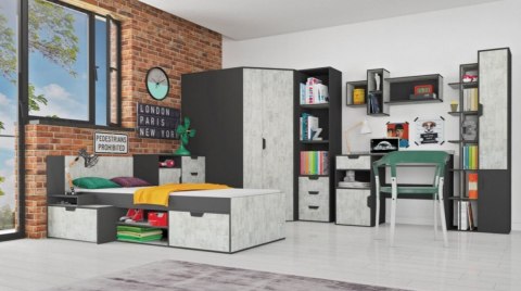 SZAFKA RTV STOJĄCA Z SZUFLADĄ KONTENERKIEM NA KÓŁKACH MŁODZIEŻOWA NANO System NA10 Meblar - Grafit / Enigma LAMINAT OBRZEŻA ABS SZAFKA RTV STOJĄCA Z SZUFLADĄ KONTENERKIEM NA KÓŁKACH MŁODZIEŻOWA NANO System NA10 Meblar - Grafit / Enigma LAMINAT OBRZEŻA ABS