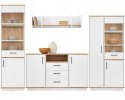 SZAFKA RTV STOJĄCA KOMODA NISKA SANTIAGO System SN05 Meblar - Dąb Biszkoptowy /Biały Lux CZARNE UCHWYTY LAMINAT DO SALONU POKOJU SZAFKA RTV STOJĄCA KOMODA NISKA SANTIAGO System SN05 Meblar - Dąb Biszkoptowy /Biały Lux CZARNE UCHWYTY LAMINAT DO SALONU POKOJU