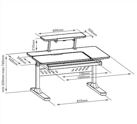 Biurko Fun Desk Tulipa Grey Regulowane biurko z nadstawką dla dzieci i młodzieży , pochylany blat Biały / Szary Biurko Fun Desk Tulipa Grey Regulowane biurko z nadstawką dla dzieci i młodzieży , pochylany blat Biały / Szary