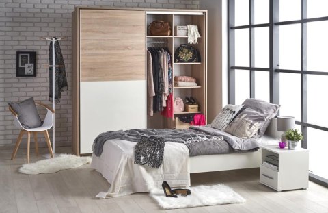 HALMAR łóżko LIMA 120 biały MDF laminat, ABS obrzeża HALMAR łóżko LIMA 120 biały MDF laminat, ABS obrzeża