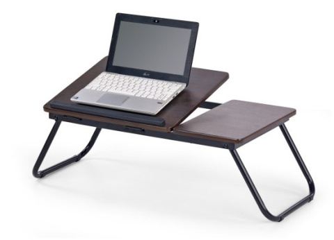 STOLIK NA LAPTOPA B19 Halmar CIEMNY ORZECH MDF laminowany, stal malowana STOLIK NA LAPTOPA B19 Halmar CIEMNY ORZECH MDF laminowany, stal malowana