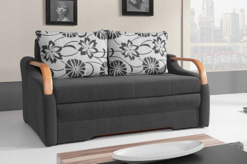 KANAPA Z FUNKCJĄ SPANIA SOFA LENA Meblar - SZARA TKANINA Z POJEMNIKIEM NA POŚCIEL ROZKŁADANA LUŹNE PODUSZKI DO SALONU KANAPA Z FUNKCJĄ SPANIA SOFA LENA Meblar - SZARA TKANINA Z POJEMNIKIEM NA POŚCIEL ROZKŁADANA LUŹNE PODUSZKI DO SALONU
