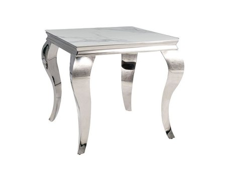 ŁAWA STOLIK KWADRATOWY PRINCE B CERAMIC BIAŁY CALACATTA / CHROM 55X55 SIGNAL BLAT CERAMIKA STELAŻ STAL NIERDZEWNA ŁAWA STOLIK KWADRATOWY PRINCE B CERAMIC BIAŁY CALACATTA / CHROM 55X55 SIGNAL BLAT CERAMIKA STELAŻ STAL NIERDZEWNA