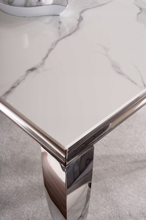 ŁAWA STOLIK KWADRATOWY PRINCE B CERAMIC BIAŁY CALACATTA / CHROM 55X55 SIGNAL BLAT CERAMIKA STELAŻ STAL NIERDZEWNA ŁAWA STOLIK KWADRATOWY PRINCE B CERAMIC BIAŁY CALACATTA / CHROM 55X55 SIGNAL BLAT CERAMIKA STELAŻ STAL NIERDZEWNA