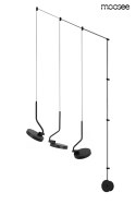 LAMPA ŚCIENNA KINKIET LED FLAT 3 CZARNA STAL OBROTOWE KLOSZE Moosee MOOSEE LAMPA ŚCIENNA KINKIET LED FLAT 3 CZARNA STAL OBROTOWE KLOSZE Moosee MOOSEE