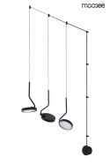 LAMPA ŚCIENNA KINKIET LED FLAT 3 CZARNA STAL OBROTOWE KLOSZE Moosee MOOSEE LAMPA ŚCIENNA KINKIET LED FLAT 3 CZARNA STAL OBROTOWE KLOSZE Moosee MOOSEE