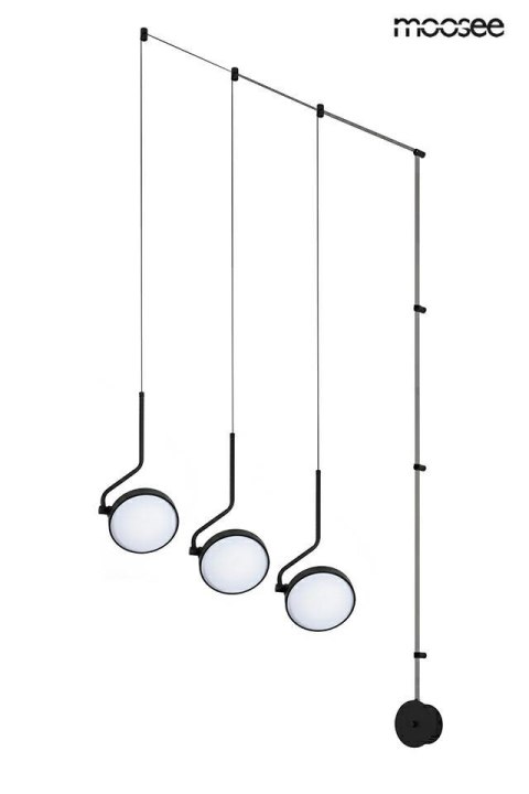 LAMPA ŚCIENNA KINKIET LED FLAT 3 CZARNA STAL OBROTOWE KLOSZE Moosee MOOSEE LAMPA ŚCIENNA KINKIET LED FLAT 3 CZARNA STAL OBROTOWE KLOSZE Moosee MOOSEE
