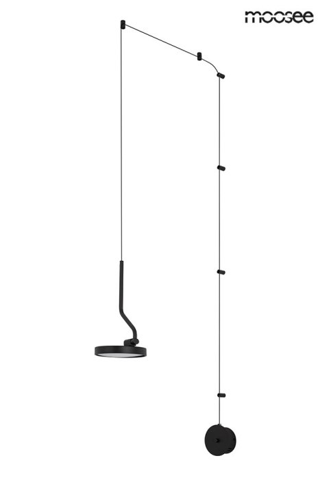 LAMPA ŚCIENNA KINKIET LED FLAT stal CZARNA OBROTOWY KLOSZ Moosee MOOSEE LAMPA ŚCIENNA KINKIET LED FLAT stal CZARNA OBROTOWY KLOSZ Moosee MOOSEE